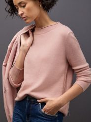 Street One Sweter damski z dzianiny Kobiety Sztuczne włókno różowy jednolity, 46. Czerwone swetry Street One, bez wzorów, z dzianiny, street, bez ramiączek. Za 249.95 zł.