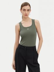 PINKO Top Calcolatore 100807 Zielony Regular Fit. Zielone topy Pinko, m, bez wzorów, z bawełny, bez kołnierzyka, bez ramiączek. Za 249.99 zł.