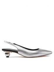 Weekend Max Mara Sandały Gallico 2515521034600 Srebrny. Szare sandały Weekend Max Mara, bez wzorów, ze skóry, bez obcasa, na słupku, bez zapięcia. Za 1,939.00 zł.