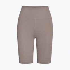 Spodenki Girlfriend Collective Compressive. Brązowe szorty sportowe GIRLFRIEND COLLECTIVE, bez wzorów, na fitness i siłownię. Za 169.99 zł.