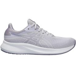 Buty do biegania Asics Patriot 13 W 1012B312 023 szare. Szare buty do biegania bez wzorów, bez zapięcia, do biegania. Za 420.97 zł.