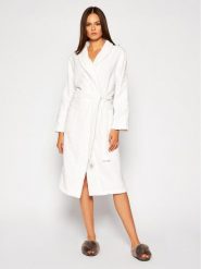 Calvin Klein Underwear Szlafrok Robe 000EW1159E Biały. Białe szlafroki damskie Calvin Klein Underwear, l, bez wzorów, z bawełny, bez ramiączek. Za 579.99 zł.