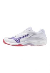 Damskie buty halowe Mizuno Thunder Blade Z. Białe buty do biegania Mizuno, bez wzorów, z materiału, bez zapięcia, do biegania. Za 399.99 zł.