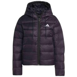 Kurtka damska adidas Essentials Climawarm Light Down Hoodie. Czarne kurtki adidas, na zimę, xl, bez wzorów, z materiału, klasyczne, z kapturem. Za 449.99 zł.