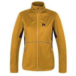 Kurtka softshell damska Hannah Alison. Czarne kurtki przejściowe sportowe Hannah, bez wzorów, z softshellu, bez kaptura, trekkingowe. Za 537.70 zł.