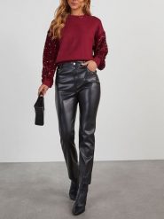 LA Angels Sweter w kolorze bordowym rozmiar: M. Czerwone swetry LA Angels, m, bez wzorów, bez ramiączek. Za 166.32 zł.