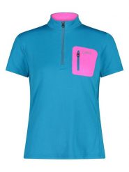 Cmp Koszulka kolarska w kolorze turkusowym rozmiar: 34. Niebieskie t-shirty sportowe CMP, bez wzorów, z materiału, bez ramiączek, rowerowe. Za 52.79 zł.