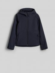 4F Kurtka softshell wiatroodporna membrana 5000 damska - granatowa XXL. Niebieskie kurtki 4f, l, bez wzorów, z softshellu, bez kaptura, trekkingowe. Za 299.99 zł.