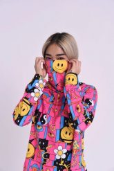 Komin Trippy Hippy. Brązowe szaliki i kominy OOSC, bez wzorów, z elastanu. Za 98.99 zł.