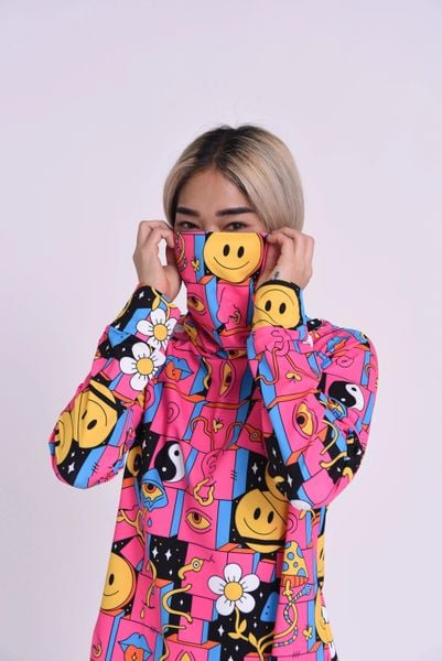 Komin Trippy Hippy. Brązowe szaliki i kominy OOSC, bez wzorów, z elastanu. Za 98.99 zł.