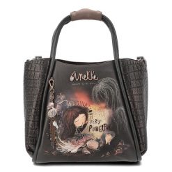 Brązowa Duża Torebka Damska 2w1 Anekke Premium. Brązowe shopper bag Anekke, bez wzorów, z materiału, eleganckie, na ramię, duże, z nadrukiem, bez dodatków. Za 479.00 zł.