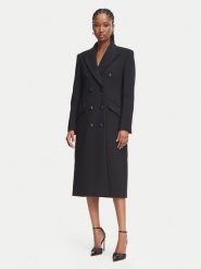 Elisabetta Franchi Płaszcz przejściowy CP-008-66E2-V900 Czarny Regular Fit. Czarne płaszcze Elisabetta Franchi, bez wzorów, z wiskozy, bez kaptura. Za 3,849.00 zł.