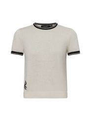Lauren Ralph Lauren koszulka z dzianiny Kobiety Bawełna biały, XS. Białe t-shirty sportowe Lauren Ralph Lauren, xs, bez wzorów, z bawełny, bez ramiączek. Za 699.95 zł.