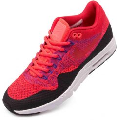 Damskie buty casual Nike Air Max 1 Ultra Flyknit W czerwone. Czerwone buty do biegania Nike, bez wzorów, z dzianiny, bez zapięcia, do biegania, nike air max. Za 529.99 zł.