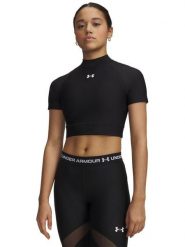 Under Armour Koszulka sportowa "HeatGear" w kolorze czarnym rozmiar: M. Czarne t-shirty sportowe Under Armour, m, bez wzorów, z materiału, bez ramiączek, outdoorowe. Za 85.45 zł.
