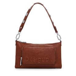 Torebka Desigual. Brązowe torebki klasyczne Desigual, bez wzorów, klasyczne, bez dodatków. Za 159.99 zł.