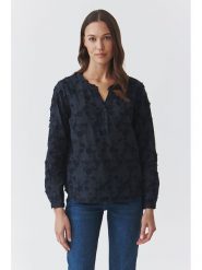 TATUUM Bluzka "Relia" w kolorze granatowym rozmiar: 38. Niebieskie bluzki Tatuum, bez wzorów, z bawełny, bez kołnierzyka, bez ramiączek. Za 157.73 zł.