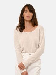 Just Cashmere Kaszmirowy sweter "Fiona" w kolorze kremowym rozmiar: XL. Brązowe swetry Just Cashmere, xl, bez wzorów, z kaszmiru, bez ramiączek. Za 389.08 zł.