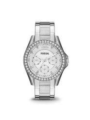 Fossil Zegarek Riley ES3202 Srebrny. Szare zegarki Fossil, srebrne. Za 769.99 zł.
