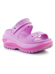 Crocs Sandały "Mega Crush" w kolorze fioletowo-róźwym na koturnie rozmiar: 38/39. Różowe sandały Crocs, bez wzorów, bez obcasa, na koturnie, bez zapięcia. Za 240.43 zł.