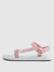 4F Sandały SVING damskie - różowe 36. Czerwone sandały 4f, bez wzorów, z gumy, wakacyjne, bez obcasa, bez zapięcia. Za 129.99 zł.