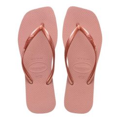 Klapki Havaianas Model 4148301h Kolor Rose. Czerwone klapki Havaianas, bez wzorów, z gumy, sportowe, bez obcasa, bez zapięcia. Za 94.99 zł.