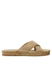 Off-White Espadryle OWIB012S23FAB0016103 Beżowy. Brązowe espadryle OFF-WHITE, bez wzorów, z materiału, bez obcasa. Za 779.99 zł.