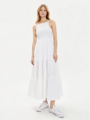 Brave Soul Sukienka letnia LDRW-659MIAWH Biały Straight Fit. Białe sukienki Brave Soul, xl, bez wzorów, z syntetyku, bez kołnierzyka, bez ramiączek. Za 79.99 zł.