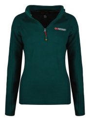 Geographical Norway Bluza polarowa "Tug" w kolorze ciemnozielonym rozmiar: XL. Zielone bluzy bez kaptura Geographical Norway, xl, bez wzorów, z polaru, bez kaptura. Za 88.23 zł.