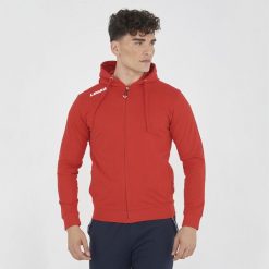 Bluza Treningowa Damska Z Pół-Zip Slim Fit Czerwona. Czerwone bluzy LEGEA, m, bez wzorów, z bawełny, bez ramiączek, bez kaptura. Za 104.00 zł.