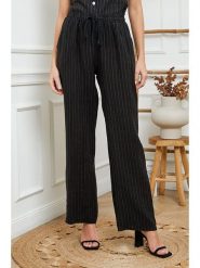 Joséfine Lniane spodnie w kolorze czarnym rozmiar: XXL. Czarne spodnie materiałowe Joséfine, bez wzorów, ze lnu. Za 173.99 zł.