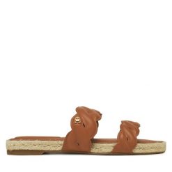 Espadryle Tommy Hilfiger. Brązowe espadryle Tommy Hilfiger, bez wzorów, bez obcasa. Za 379.99 zł.
