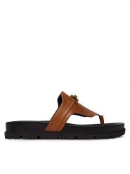 Guess Japonki FLJFRR LEA03 Brązowy jasny. Brązowe japonki Guess, z aplikacjami, ze skóry. Za 549.99 zł.