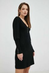 Morgan sukienka kolor czarny mini dopasowana. Czarne sukienki Morgan, l, bez wzorów, z dzianiny, bez kołnierzyka, bez ramiączek, maxi, dopasowane. W wyprzedaży za 239.99 zł.
