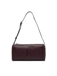 Calvin Klein Torebka Bold Ck Slouchy Shoulder Bag LV04F3894G Brązowy ciemny. Brązowe torebki klasyczne Calvin Klein, bez wzorów, ze skóry, bez dodatków. Za 369.99 zł.