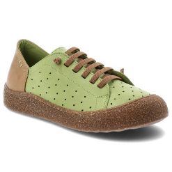 Półbuty damskie Ravini, ze skóry naturalnej licowej ażurowa cholewka sznurowanie wygodna podeszwa casual, zielone, 1301-1. Zielone półbuty wsuwane Ravini, w ażurowe wzory, ze skóry, casualowe, bez obcasa. Za 309.00 zł.