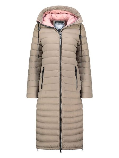 Geographical Norway Płaszcz zimowy "Azule" w kolorze szarobrązowym rozmiar: XXL. Brązowe płaszcze Geographical Norway, na zimę, xxl, bez wzorów, z puchu, bez kaptura. Za 244.80 zł.