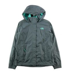 Second life - Kurtka przeciwdeszczowa damska The North Face HyVent - Jak nowy. Szare kurtki przeciwdeszczowe The North Face, m, bez wzorów, z materiału, bez kaptura, trekkingowe. Za 212.96 zł.