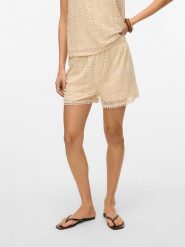 Vero Moda Szorty w kolorze kremowym rozmiar: XL. Brązowe szorty Vero Moda, bez wzorów. Za 70.57 zł.