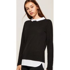 Sweter z koszulą - Czarny. Koszule marki QUECHUA. W wyprzedaży za 29.99 zł.