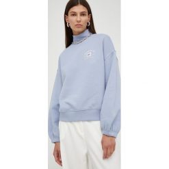 Lee bluza damska z kapturem gładka. Niebieskie bluzy Lee, l, z aplikacjami, bez ramiączek, z kapturem. Za 269.99 zł.