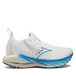 Kobieta Bieganie Buty Mizuno Wave Neo Wind. Białe buty do biegania Mizuno, bez wzorów, z materiału, bez zapięcia, do biegania, mizuno wave. Za 359.99 zł.