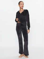 DKNY Piżama YI2922695 Czarny Regular Fit. Czarne piżamy DKNY, m, bez wzorów, z syntetyku, bez kołnierzyka, bez ramiączek. Za 729.99 zł.