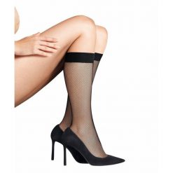 Skarpetki damskie Falke Net. Czarne skarpetki Falke, bez wzorów, z elastanu. Za 111.00 zł.