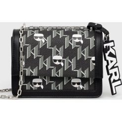 Karl Lagerfeld torebka kolor czarny. Czarne listonoszki KARL LAGERFELD, bez wzorów, na ramię, bez dodatków. Za 1,099.90 zł.