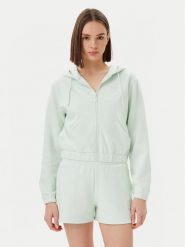 Guess Bluza V5RQ20 KC3D2 Zielony Regular Fit. Zielone bluzy Guess, xxs, z aplikacjami, z syntetyku, bez kaptura. Za 209.99 zł.