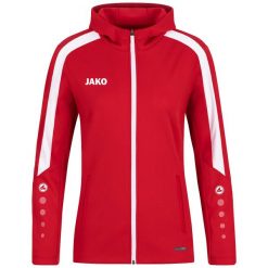 Damska bluza dresowa z kapturem Jako Power. Czerwone bluzy z kapturem JAKO, bez wzorów, z dresówki, z kapturem. Za 320.50 zł.