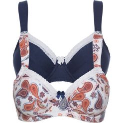 Biustonosz (2 szt.) bonprix z nadrukiem + indygo. Biustonosze marki bonprix. Za 55.98 zł.