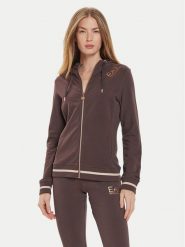 EA7 Emporio Armani Bluza 8NTM34 TJTXZ 1755 Brązowy Regular Fit. Brązowe bluzy EA7 Emporio Armani, s, bez wzorów, z bawełny, bez kaptura. Za 289.99 zł.