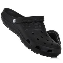 Klapki sportowe Crocs CROCBAND. Niebieskie klapki Crocs, bez wzorów, sportowe, bez obcasa, bez zapięcia. W wyprzedaży za 99.00 zł.